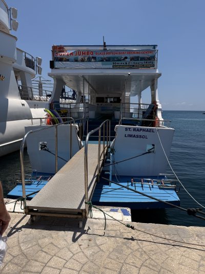 The Paphos Super Jumbo Real Glass Bottom Boat