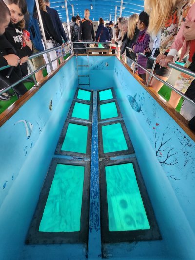 The Paphos Super Jumbo Real Glass Bottom Boat